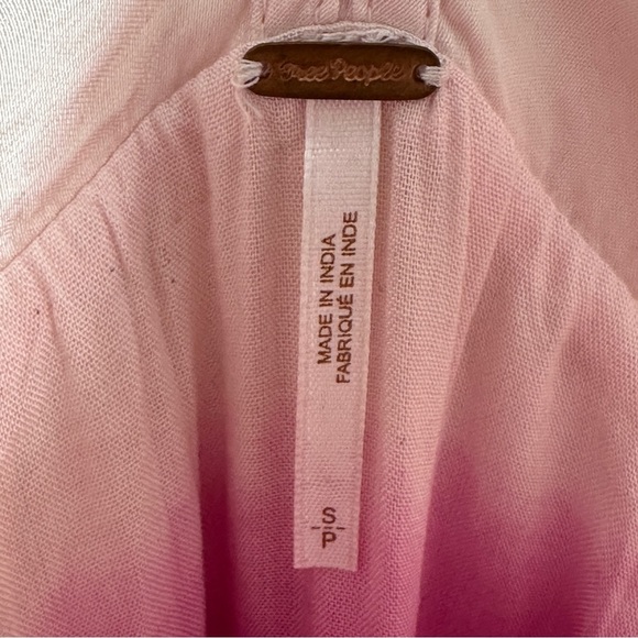 Free People Sun Up ombre pink minidress, size small, silky - Picture 3 of 14